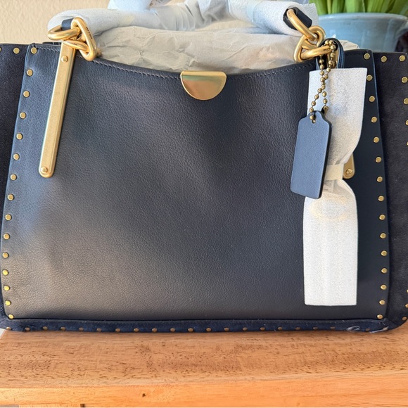 COACH Dreamer 36 Leather Satchel (Navy) - Picture 10 of 11